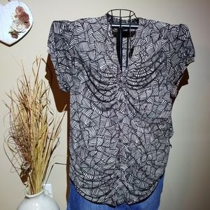 Lane Bryant rouched front dressy shirt